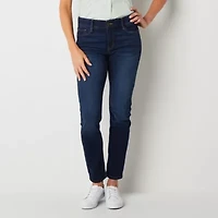 Liz Claiborne Womens Sara Mid Rise Slim Fit, Skinny Leg Jean