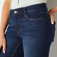 Liz Claiborne Womens Sara Mid Rise Slim Fit, Skinny Leg Jean