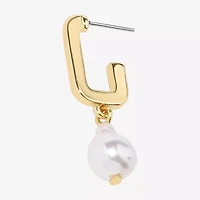 Bijoux Bar Delicates Womens Simulated Pearl Drop Earrings