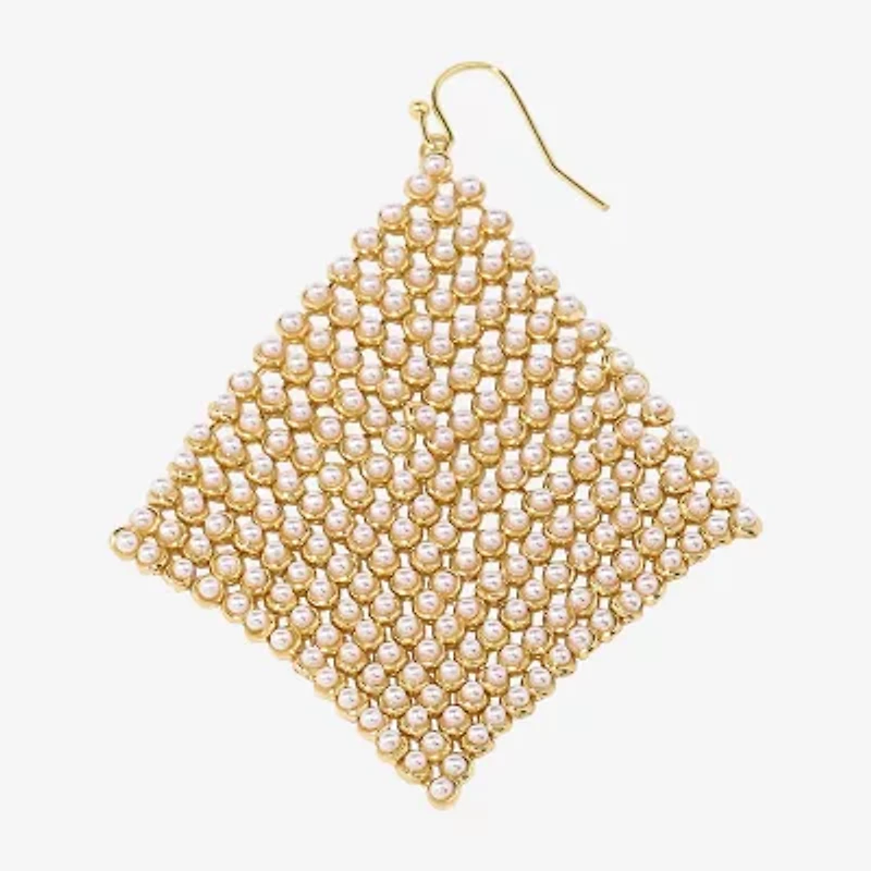 Bijoux Bar Womens Crystal Drop Earrings