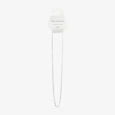 Silver Reflections Womens Pure Silver Over Brass 20 Inch Mesh Chain Necklace