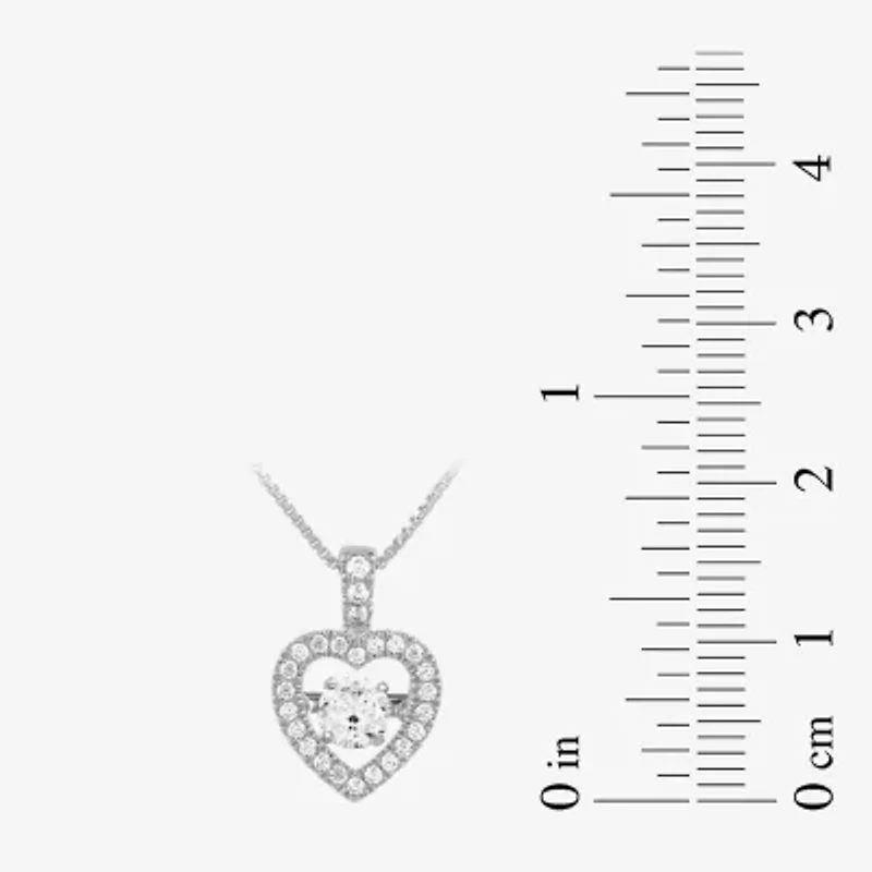 Womens 1/2 CT. T.W. Lab Grown White Diamond 10K Gold Heart 18 Inch Pendant Necklace