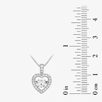 Womens 1/2 CT. T.W. Lab Grown White Diamond 10K Gold Heart 18 Inch Pendant Necklace
