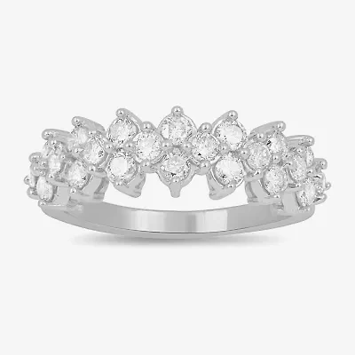 Womens CT. T.W. Lab Grown White Diamond 10K Gold Cocktail Ring