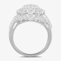 Womens 4 CT. T.W. Lab Grown White Diamond 10K Gold Marquise Cocktail Ring