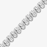Womens 4 CT. T.W. Lab Grown White Diamond 10K Gold 7.25 Inch Tennis Bracelet