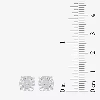 Womens 1 CT. T.W. Lab Grown White Diamond Sterling Silver Round Earring Set