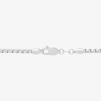 Womens 14K White Gold 22 Inch Box Chain Necklace