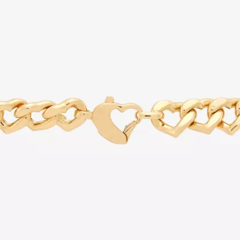 Made in Italy Womens 14K Gold 17 1/2 Inch Link Chain Necklace