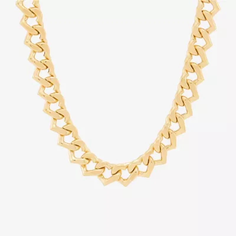 Made in Italy Womens 14K Gold 17 1/2 Inch Link Chain Necklace