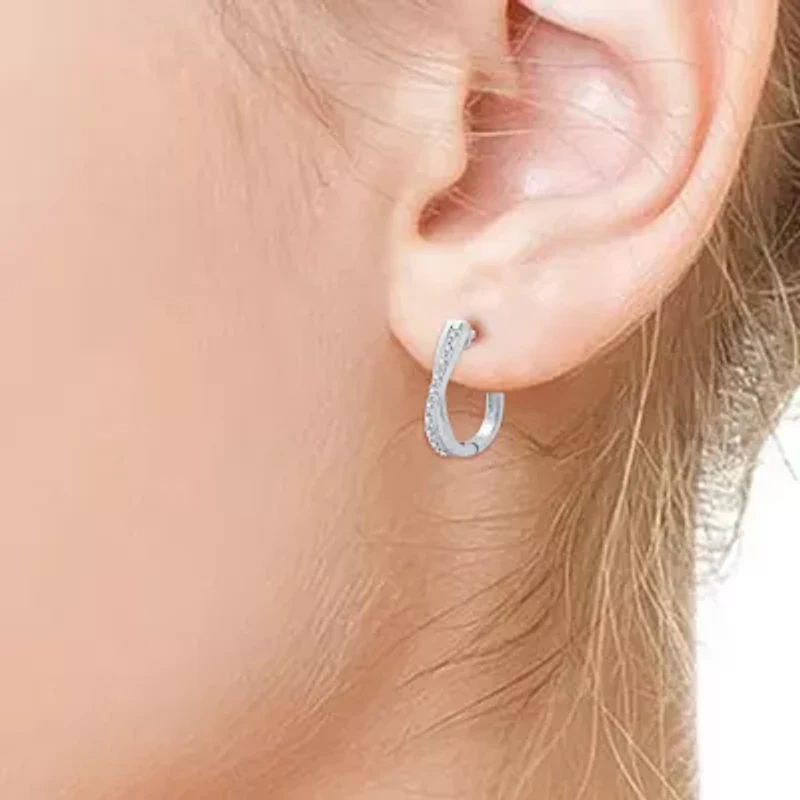 Yes, Please! Womens 1/10 CT. T.W. Natural White Diamond Sterling Silver Heart 2 Pair Earring Set