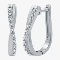 Yes, Please! Womens 1/10 CT. T.W. Natural White Diamond Sterling Silver Heart 2 Pair Earring Set