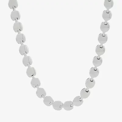 Made in Italy Womens Sterling Silver 18 Inch Link Necklace