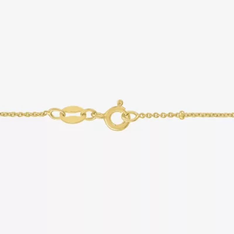 G-H / Si2-I1) Womens 1/10 CT. T.W. Lab Grown White Diamond 14K Gold Over Silver Sterling Silver Cross 18 Inch Pendant Necklace