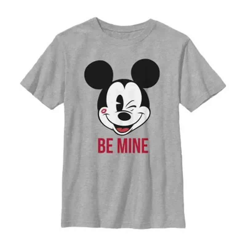 Disney Collection Little & Big Kid Boys Crew Neck Short Sleeve Mickey Mouse Graphic T-Shirt