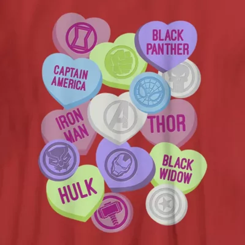 Disney Collection Little & Big Kid Boys Crew Neck Short Sleeve Avengers Graphic T-Shirt