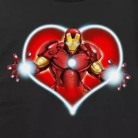 Disney Collection Little & Big Kid Boys Crew Neck Short Sleeve Iron Man Graphic T-Shirt