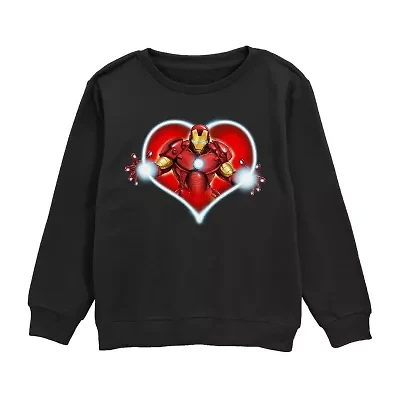 Disney Collection Little & Big Kid Boys Crew Neck Short Sleeve Iron Man Graphic T-Shirt