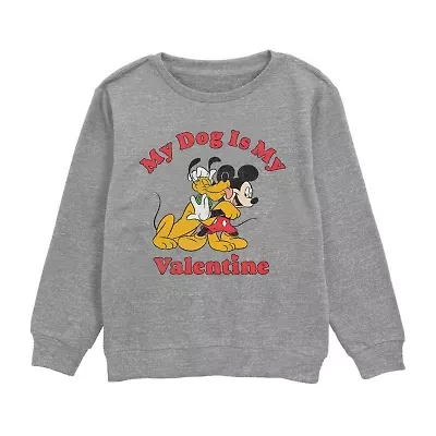 Disney Collection Little & Big Kid Boys Crew Neck Short Sleeve Mickey and Friends Graphic T-Shirt