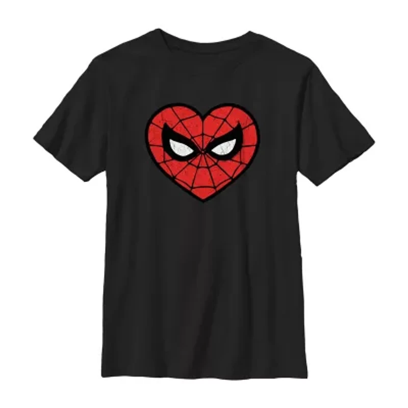 Disney Collection Little & Big Kid Boys Crew Neck Short Sleeve Spiderman Graphic T-Shirt