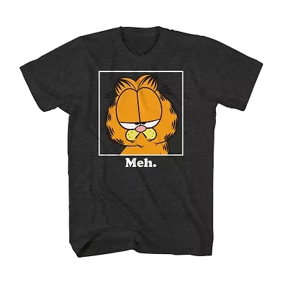 Mens Crew Neck Short Sleeve Regular Fit Garfield Big and Tall Graphic T-Shirt