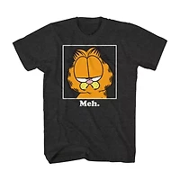 Mens Crew Neck Short Sleeve Regular Fit Garfield Big and Tall Graphic T-Shirt