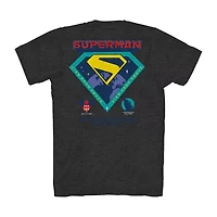 Mens Crew Neck Short Sleeve Regular Fit Superman Big and Tall Graphic T-Shirt