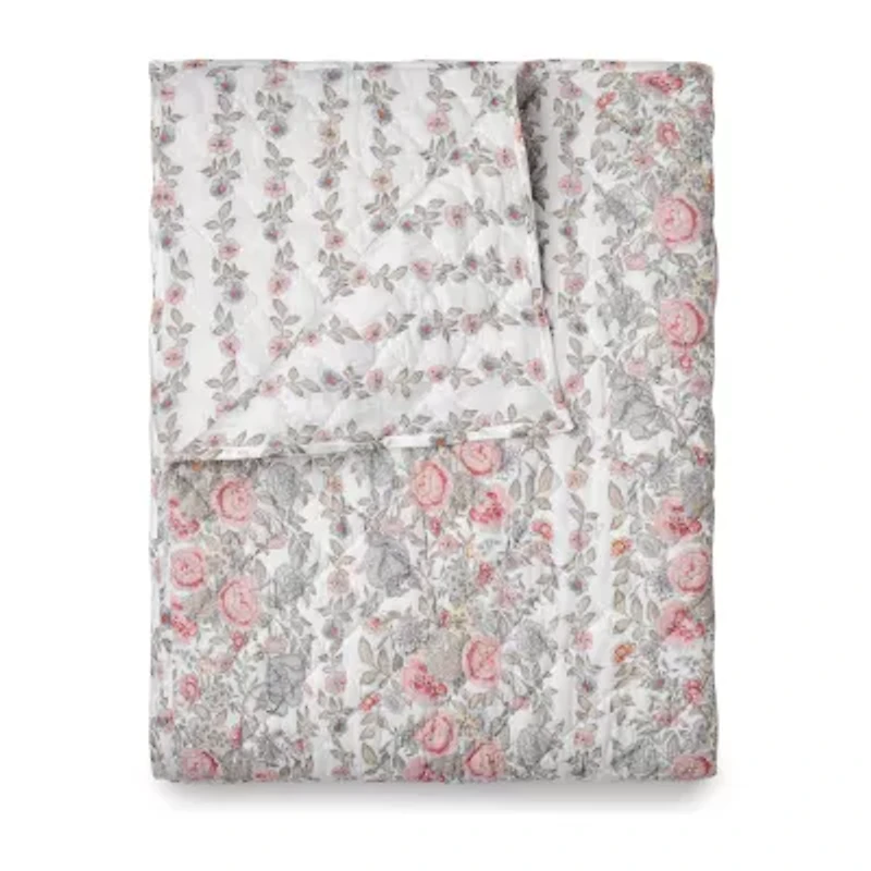 Martha Stewart Lula Floral Reversible Quilt