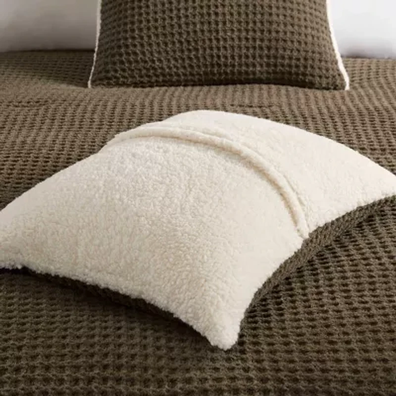 Madison Park Ellis Waffle Knot Chenille Midweight Comforter Set