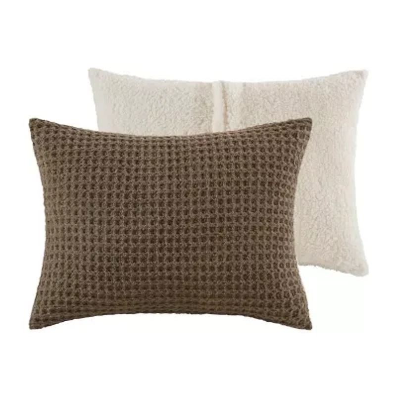 Madison Park Ellis Waffle Knot Chenille Midweight Comforter Set