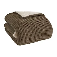 Madison Park Ellis Waffle Knot Chenille Midweight Comforter Set