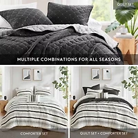 Madison Park Bianca Stripe 7-pc. Midweight Comforter & Coverlet Set