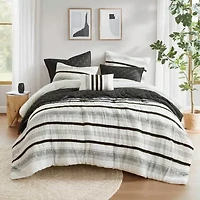 Madison Park Bianca Stripe 7-pc. Midweight Comforter & Coverlet Set