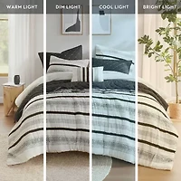 Madison Park Bianca Stripe 7-pc. Midweight Comforter & Coverlet Set