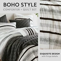 Madison Park Bianca Stripe 7-pc. Midweight Comforter & Coverlet Set