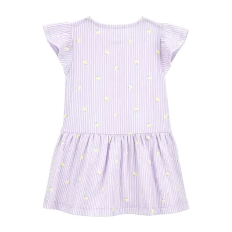 Carter's Toddler Girls Short Sleeve Flutter A-Line Dress