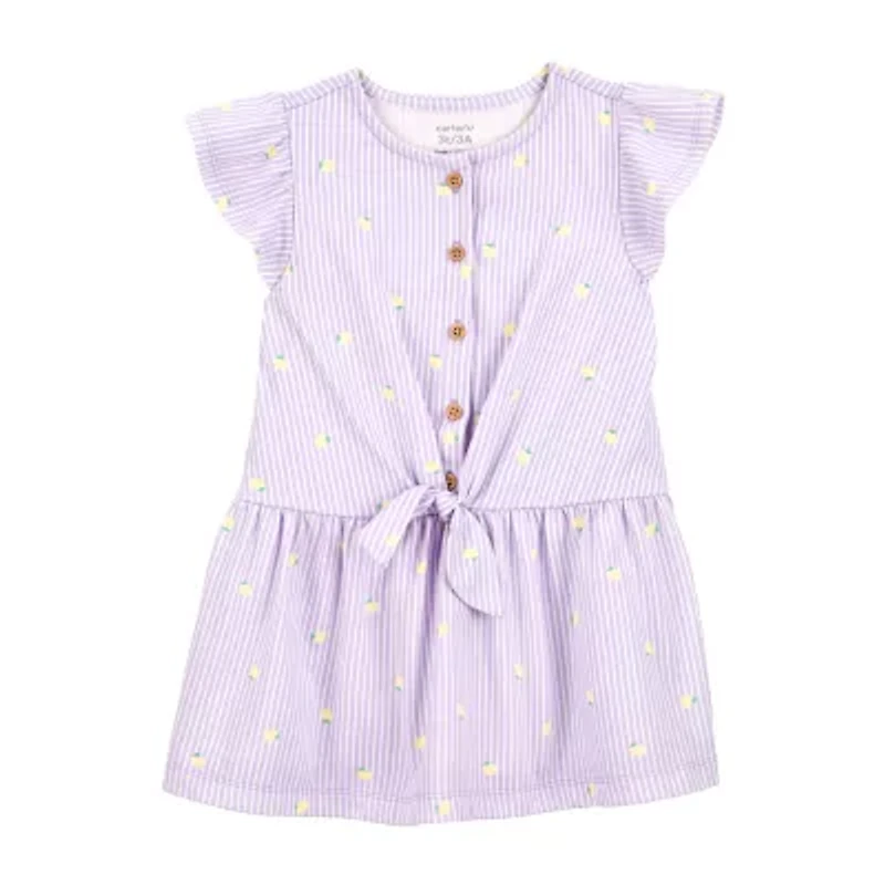 Carter's Toddler Girls Short Sleeve Flutter A-Line Dress