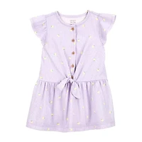 Carter's Toddler Girls Short Sleeve Flutter A-Line Dress