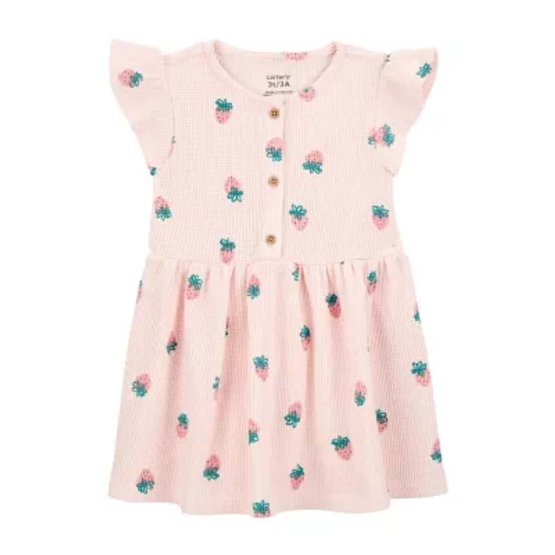 Carter's Toddler Girls Short Sleeve Flutter A-Line Dress