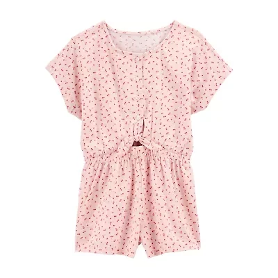 Carter's Little & Big Kid Girls Sleeveless Floral Romper