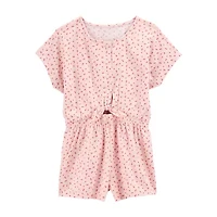Carter's Little & Big Kid Girls Sleeveless Floral Romper