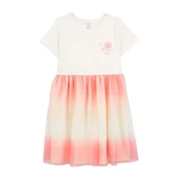 Carter's Little & Big Kid Girls Short Sleeve Fitted A-Line Dress