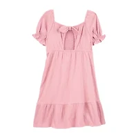 Carter's Little & Big Kid Girls Short Sleeve Cuffed A-Line Dress