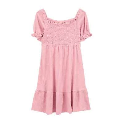 Carter's Little & Big Kid Girls Short Sleeve Cuffed A-Line Dress