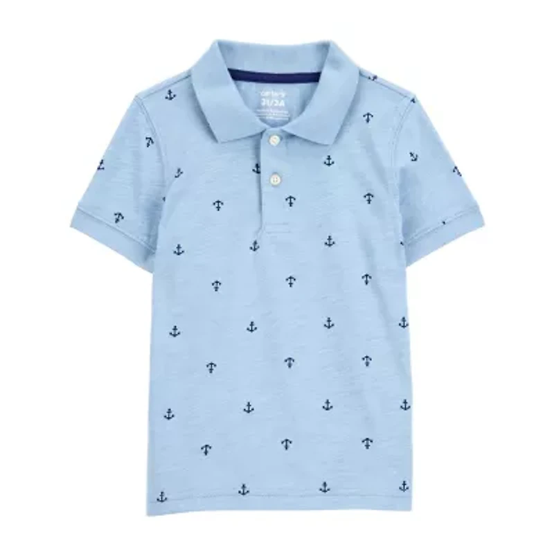 Carter's Toddler Boys Short Sleeve Regular Fit Polo Shirt