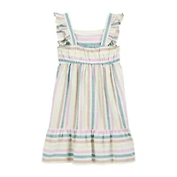 Carter's Little & Big Kid Girls Short Sleeve Flutter A-Line Dress