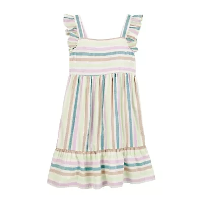 Carter's Little & Big Kid Girls Short Sleeve Flutter A-Line Dress