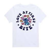 Disney Collection Little & Big Kid Boys Crew Neck Short Sleeve Lilo Stitch Graphic T-Shirt