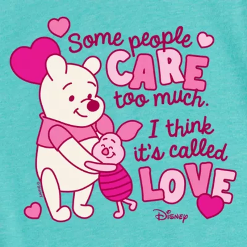 Disney Collection Little & Big Kid Girls Crew Neck Short Sleeve Winnie The Pooh Graphic T-Shirt