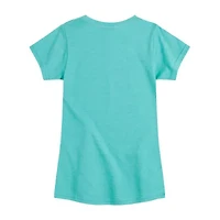 Disney Collection Little & Big Kid Girls Crew Neck Short Sleeve Regular Fit Lilo Stitch Graphic T-Shirt